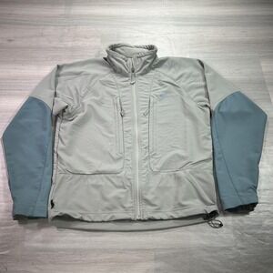 Cloudveil Jacket Mens Medium Gray Softshell Windbreaker Full Zip Hiking Outdoor